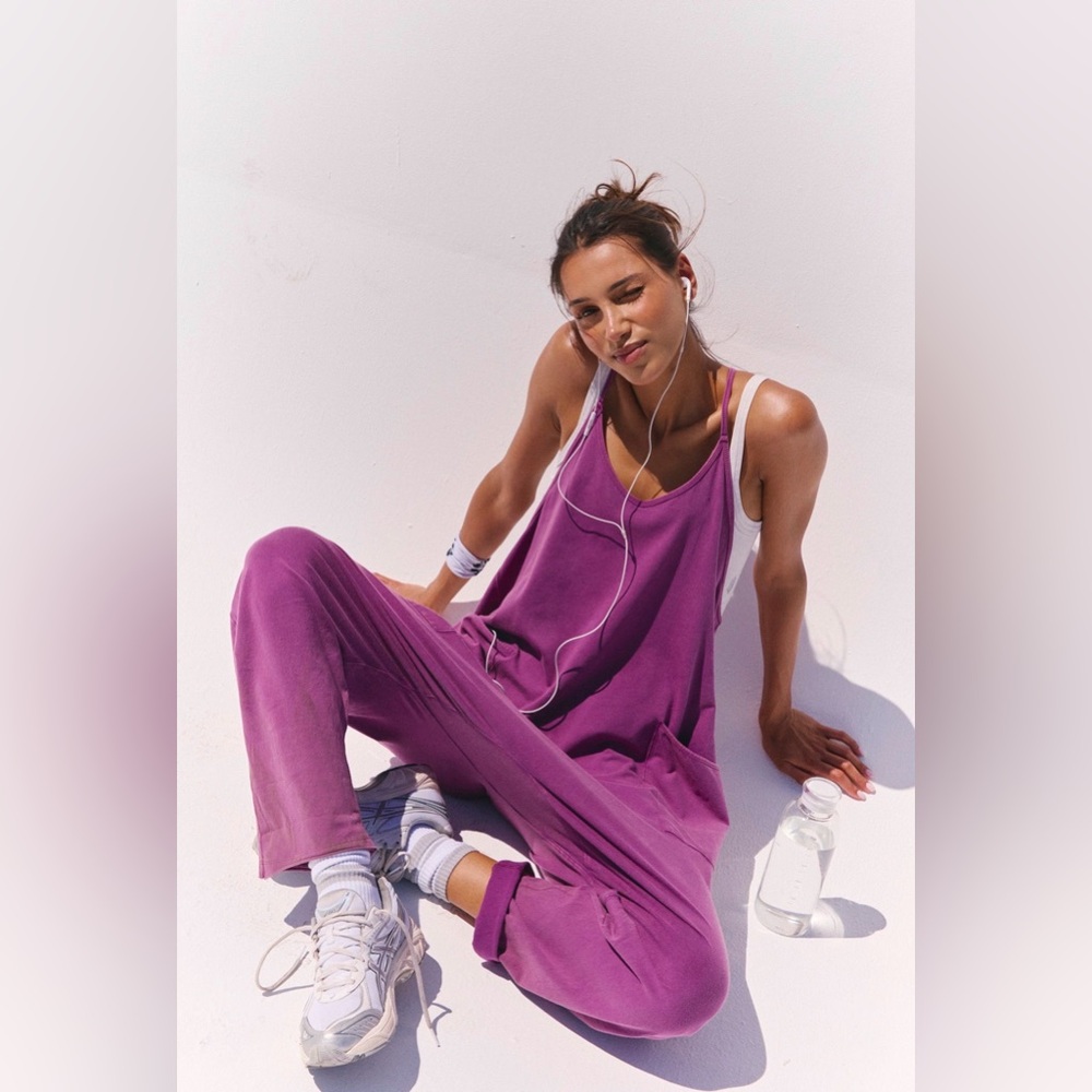 Free People Hot Shot Onesie in Deep Mulberry